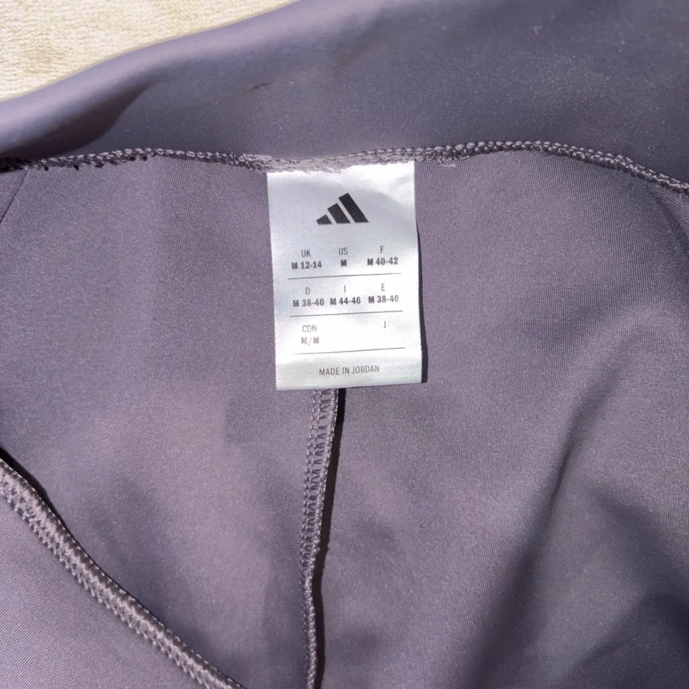 Adidas Womens Wide Leg Training Pants Gray Zip Pockets Size M Luxe Loose Sweat
